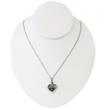 Load image into Gallery viewer, Stainless Steel &quot;Mom&quot; Heart Cremation Urn Pendant for Ashes w/20-inch Necklace
