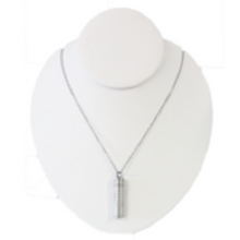 Load image into Gallery viewer, Stainless Steel Fancy Cylinder Cremation Urn Pendant for Ashes w/20-in Necklace
