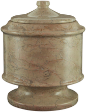 Load image into Gallery viewer, Large 145 Cubic Inch Brown Lasting Tribute Cameo Marble Pet Cremation Urn
