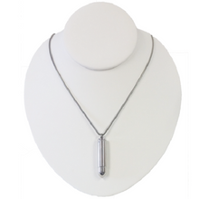 Load image into Gallery viewer, Stainless Steel Polished Bullet Cremation Urn Pendant for Ashes w/20-in Necklace
