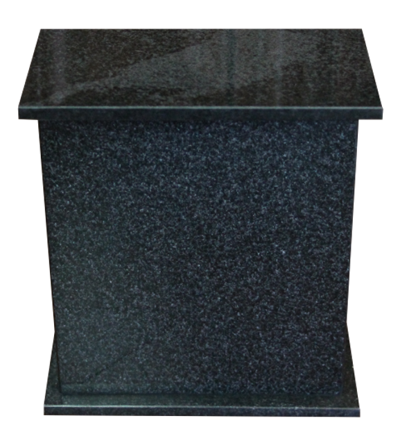 Large/Adult 240 Cubic Inch Legend Black Granite Funeral Cremation Urn for Ashes