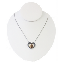 Load image into Gallery viewer, Stainless Steel Heart Within a  Heart Cremation Urn Pendant w/20-inch Necklace
