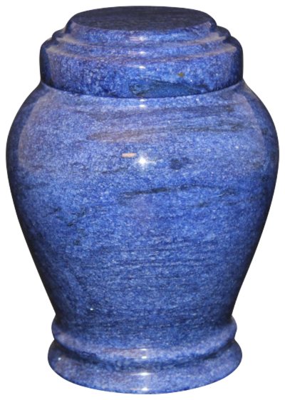 Small/Keepsake 15 Cubic Inch Blue Embrace Funeral Cremation Urn for Ashes