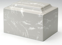 Load image into Gallery viewer, Small/Keepsake Marble Gray 5 Cubic Inch Funeral Cremation Urn Ashes TSA Approved
