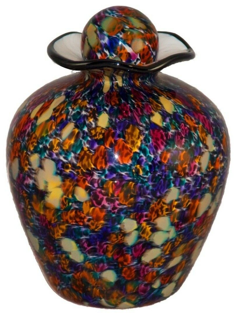 XL/Companion 400 Cubic Inch Rome Desert Funeral Glass Cremation Urn for Ashes