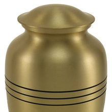 Load image into Gallery viewer, New, Solid Brass Classic Bronze Large Funeral Cremation Urn, 195 Cubic Inches
