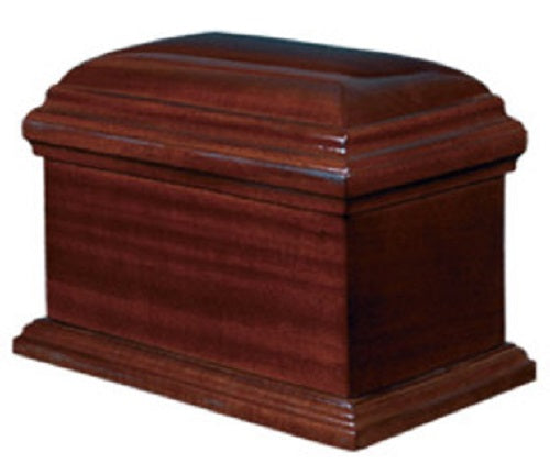 Large/Adult 230 Cubic Inches Vintage Mahogany Wood Cremation Urn for Ashes