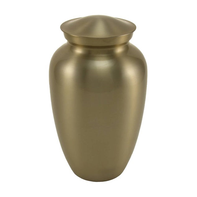 Large/Adult 200 Cubic Inch Bronze Classic Gloss Stainless Steel Cremation Urn