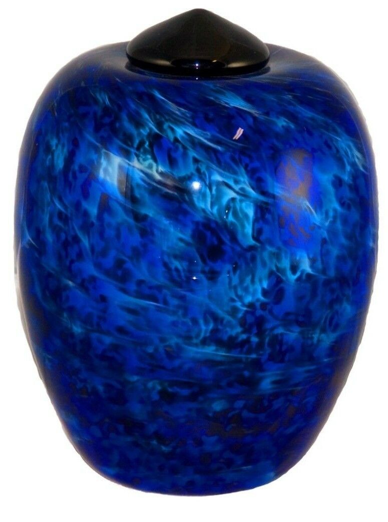 Large/Adult 220 Cubic Inch Florence Water Funeral Glass Cremation Urn for Ashes