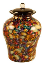 Load image into Gallery viewer, XL/Companion 400 Cubic In Palermo Autumn Funeral Glass Cremation Urn for Ashes
