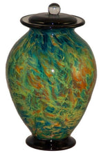 Load image into Gallery viewer, Large/Adult 220 Cubic Inch Venice Nuvole Funeral Glass Cremation Urn for Ashes
