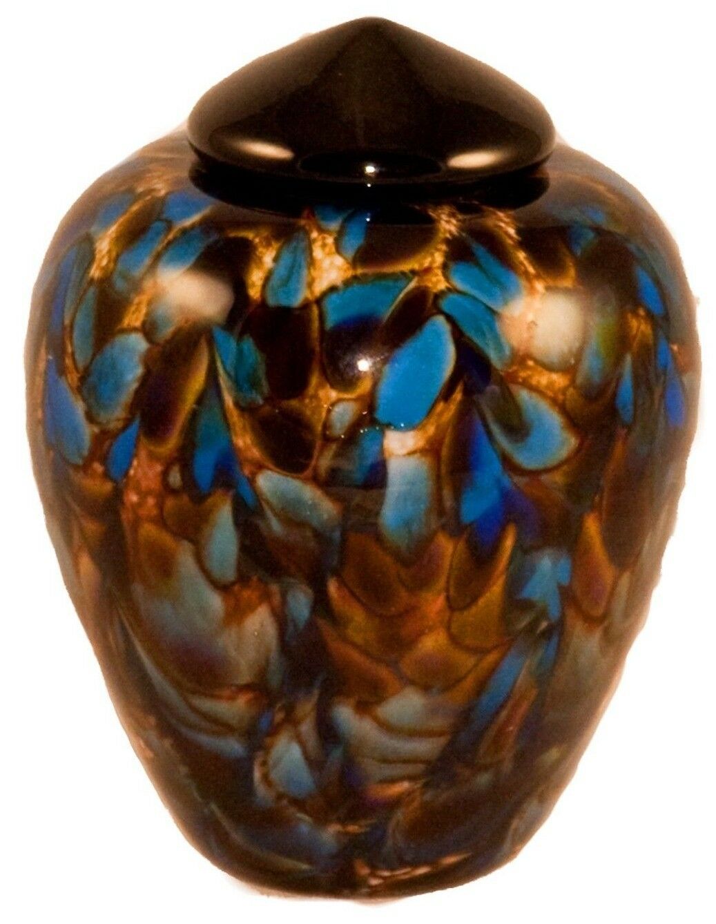 Small/Keepsake 3 Cubic Inch Florence Evening Glass Cremation Urn for Ashes