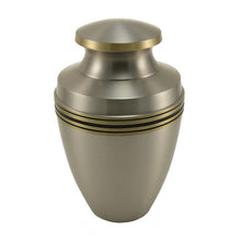 Load image into Gallery viewer, Adult 200 Cubic Inch Brass Pewter Funeral Cremation Urn for Ashes,
