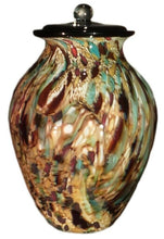 Load image into Gallery viewer, XL/Companion 400 Cubic In Naples Cirrus Funeral Glass Cremation Urn for Ashes
