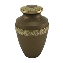Load image into Gallery viewer, Adult 200 Cubic Inch Brass Bronze Funeral Cremation Urn for Ashes
