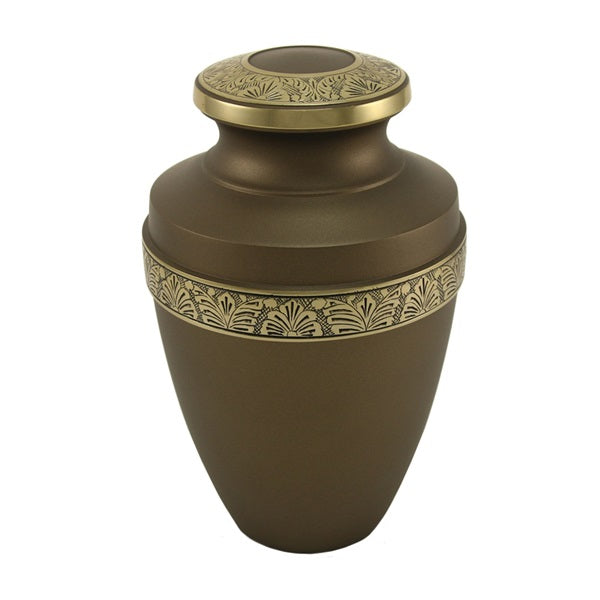 Adult 200 Cubic Inch Brass Bronze Funeral Cremation Urn for Ashes