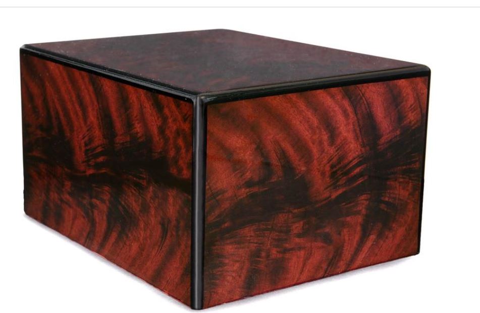Bordeaux Adult 250 Cubic inch Wood Box Funeral Cremation Urn for Ashes