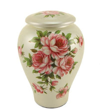 Load image into Gallery viewer, White Ceramic Adult 200 Cubic Inch Funeral Cremation Urn for Ashes
