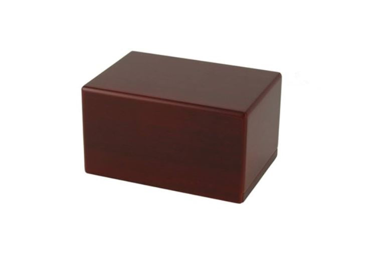 Small/Keepsake Cherry Box Funeral Cremation Urn for Ashes, 45 Cubic Inches