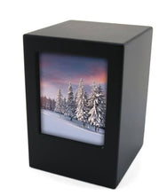 Load image into Gallery viewer, Wood Adult 200 Cubic Inch Funeral Cremation Urn for Ashes with photo

