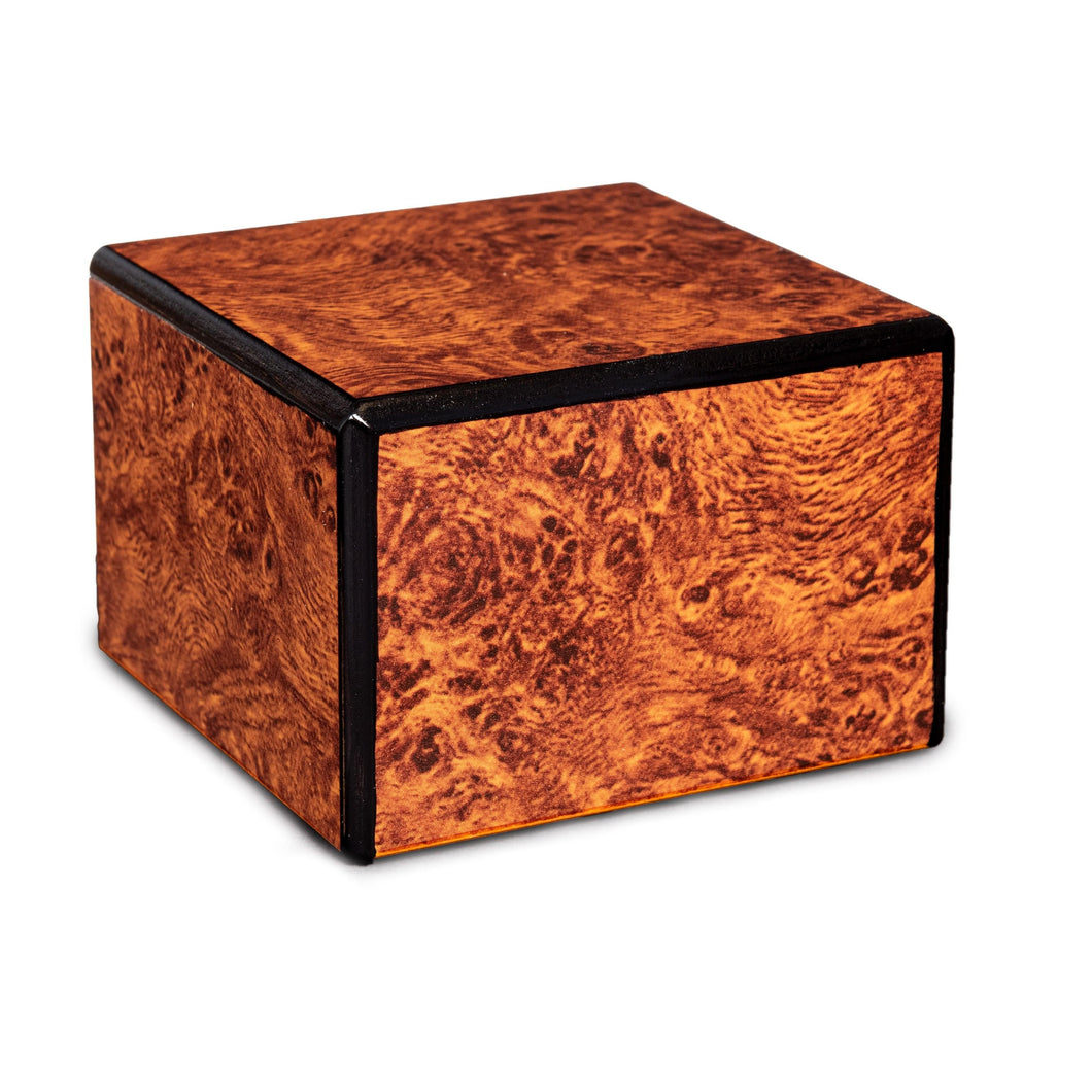 Society Burl 34 Cubic Inches Small/Keepsake Wood Box Cremation Urn for Ashes