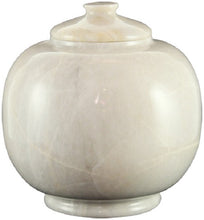 Load image into Gallery viewer, Dome Antique White Marble Funeral Cremation Pet Urn
