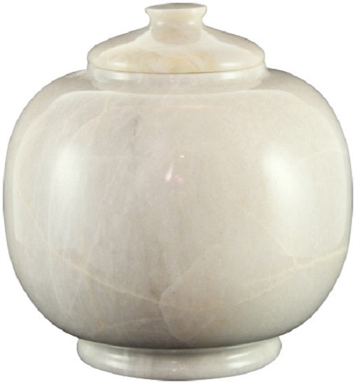 Dome Antique White Marble Funeral Cremation Pet Urn
