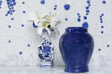 Load image into Gallery viewer, Embrace Blue Natural Marble Large/Adult Funeral Cremation Urn, 220 Cubic Inches
