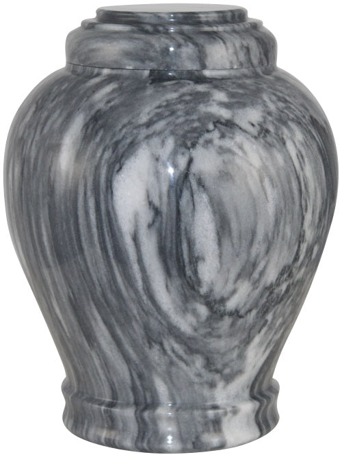 Embrace Cashmere Gray Marble Funeral Cremation Pet Urn