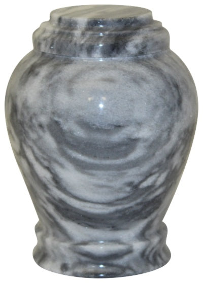 Embrace Cashmere Gray Marble Funeral Cremation Urn Keepsake, 15 Cubic Inches