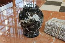 Load image into Gallery viewer, Embrace Green Zebra Natural Marble Adult Funeral Cremation Urn, 220 Cubic Inches
