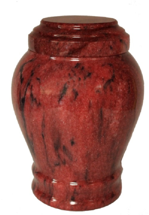 Small/Keepsake 15 Cubic Inch Red Embrace Funeral Cremation Urn for Ashes