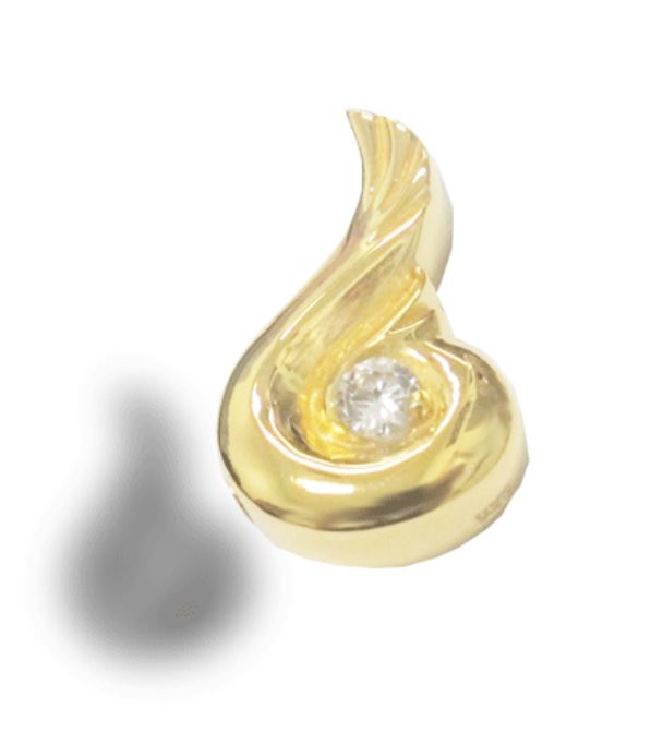 Elegant Swan 24k Gold Plated Sterling Silver Cremation Urn Pendant w/Chain