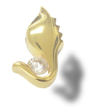Load image into Gallery viewer, Diamond Wing 24k Gold Plated Sterling Silver Cremation Urn Pendant w/Chain
