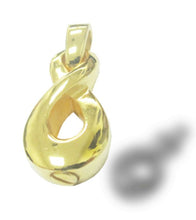 Load image into Gallery viewer, Infinity 24k Gold Plated Sterling Silver Funeral Cremation Urn Pendant w/Chain
