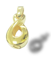 Load image into Gallery viewer, Infinity 24k Gold Plated Sterling Silver Funeral Cremation Urn Pendant w/Chain
