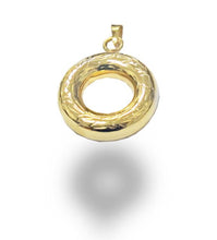 Load image into Gallery viewer, Simple Ring 24k Gold Plated Sterling Silver Cremation Urn Pendant w/Chain
