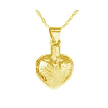 Load image into Gallery viewer, Simple Heart 24k Gold Plated Sterling Silver Cremation Urn Pendant w/Chain
