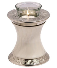 Load image into Gallery viewer, Small/Keepsake 20 Cubic Inch Brass Baroque Pearl Tealight Cremation Urn
