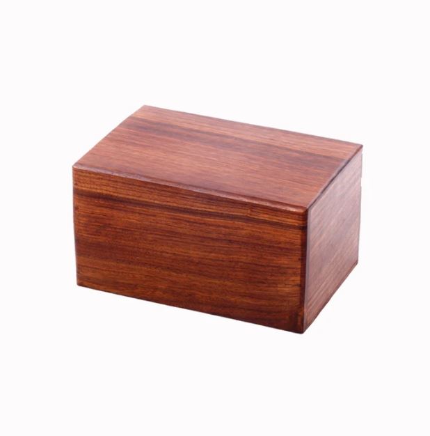 Large/Adult 200 Cubic Inch Rosewood Plain Funeral Cremation Urn for Ashes