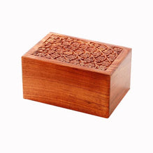 Load image into Gallery viewer, Large/Adult 200 Cubic Inch Rosewood Soulful Tree Funeral Cremation Urn for Ashes
