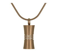 Load image into Gallery viewer, Stainless Steel Rose Gold Plated Hourglass Cremation Pendant w/chain
