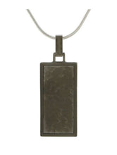 Load image into Gallery viewer, Stainless Steel Slate Textured Rectangle Cremation Pendant w/chain
