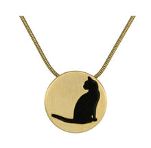 Load image into Gallery viewer, Stainless Steel Bronze Pendant w/Cat and Chain Funeral Cremation Urn for Ashes
