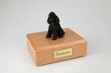 Load image into Gallery viewer, Black Poodle Pet Funeral Cremation Urn Available in 3 Different Colors &amp; 4 Sizes
