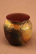 Load image into Gallery viewer, RAKU Unique Ceramic Companion Small/ Keepsake Funeral Cremation Urn #K004
