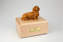 Load image into Gallery viewer, Brown Dachshund Pet Funeral Cremation Urn Avail in 3 Different Colors &amp; 4 Sizes
