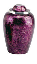 Load image into Gallery viewer, Burgundy Plum Alloy 3&quot; Size Funeral Cremation Urn Keepsake with Velvet Heart Box
