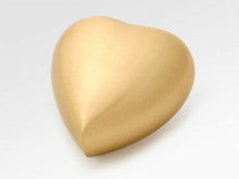 Load image into Gallery viewer, Bronze Finished Permanent Brass Heart Shaped Keepsake Funeral Cremation Urn
