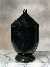 Load image into Gallery viewer, Petra Black Colored Ebony Marble Funeral Cremation Pet Urn
